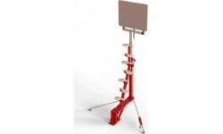 Pasukama prieigos platforma į duobę montuojamiems gimnastikos žiedams su pagrindu