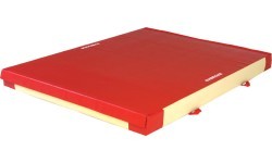 SAFETY MAT FOR APPARATUS LANDING - DUAL DENSITY - PVC COVER - WITH ATTACHMENT STRIPS - 240 x 200 x 20 cm