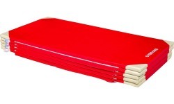 5 gimnastikos kilimėlių komplektas mokykloms, PVC, su tvirtinimo juostomis ir sustiprintais kampais, 200 x 100 x 4 cm