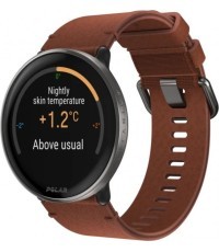 Polar Ignite 3 Titano fitneso išmanusis laikrodis su odiniu dirželiu - Black/Bronze