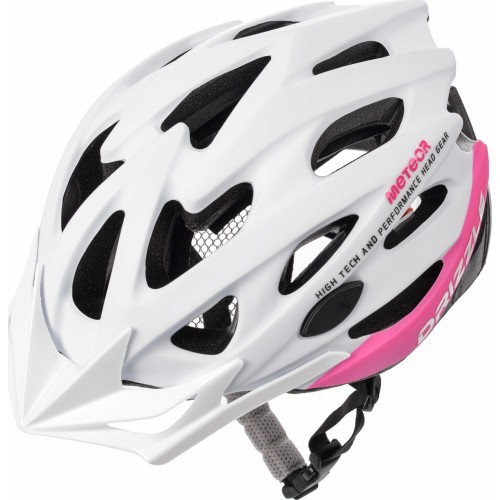 cycling helmet mv29 drizzle - White/pink