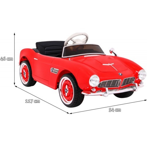 BMW 507 Retro elektromobilis, raudonas