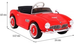 BMW 507 Retro elektromobilis, raudonas