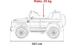 Детский электромобиль Mercedes G63, красный