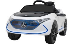 Mercedes Benz AMG EQA vaikiškas elektromobilis, baltas
