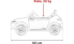 Детский электромобиль Mercedes Benz AMG EQA, белый