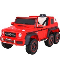 Elektromobilis Mercedes G63 6x6 AMG, raudonas