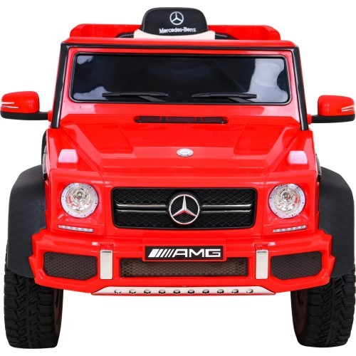 Elektromobilis Mercedes G63 6x6 AMG, raudonas