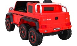 Elektromobilis Mercedes G63 6x6 AMG, raudonas
