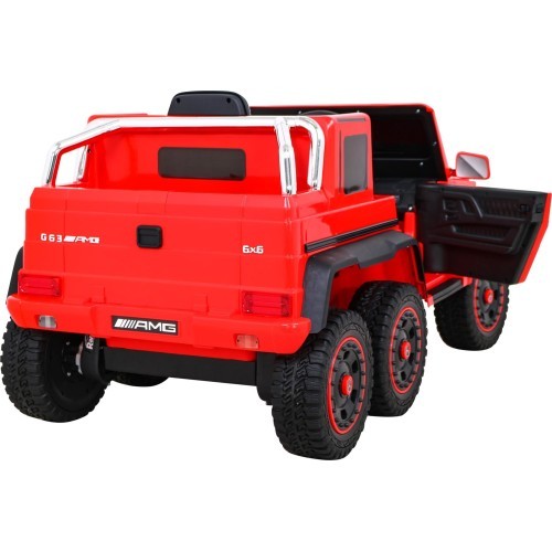 Elektromobilis Mercedes G63 6x6 AMG, raudonas