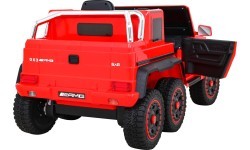 Elektromobilis Mercedes G63 6x6 AMG, raudonas