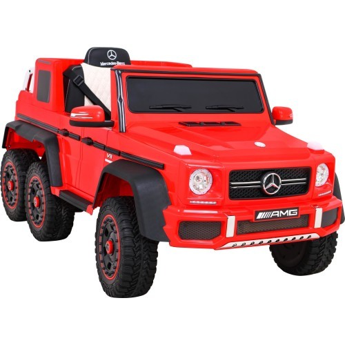 Elektromobilis Mercedes G63 6x6 AMG, raudonas