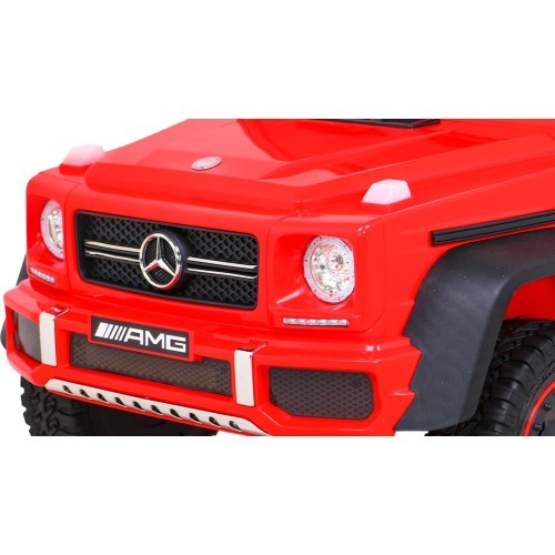 Elektromobilis Mercedes G63 6x6 AMG, raudonas