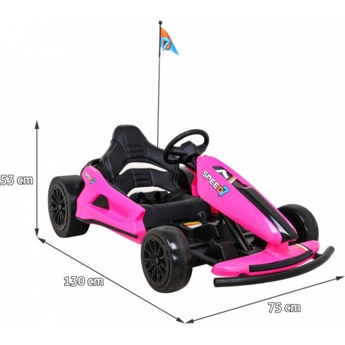 Elektromobilis Speed 7 Drift King, rožinis