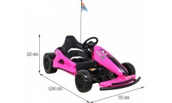 Elektromobilis Speed 7 Drift King, rožinis