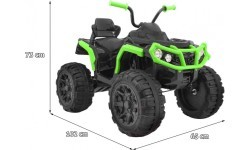 Электрический квадроцикл ATV BDM0906, чёрно-зелёный