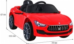 Электромобиль Maserati Ghibli, красный