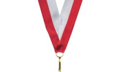 Medal Ribbon V2 White/Red 2cm