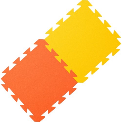 Kilimėlis Yate, 29x29x1,2 cm – geltonas/oranžinis