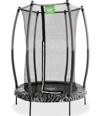 Batutas EXIT Tiggy Junior su apsauginiu tinklu ø140 cm, juodas/pilkas