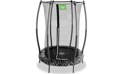Batutas EXIT Tiggy Junior su apsauginiu tinklu ø140 cm, juodas/pilkas