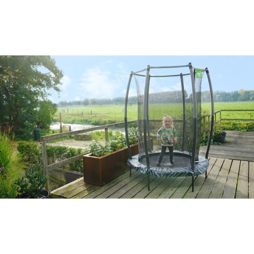 EXIT Tiggy junior trampoline with safety ø140cm - black/grey