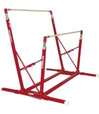 COMPACT ASYMMETRIC BARS - FOLDING FEET - WITH TRANSPORT TROLLEYS