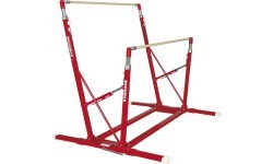 COMPACT ASYMMETRIC BARS - FOLDING FEET - WITH TRANSPORT TROLLEYS