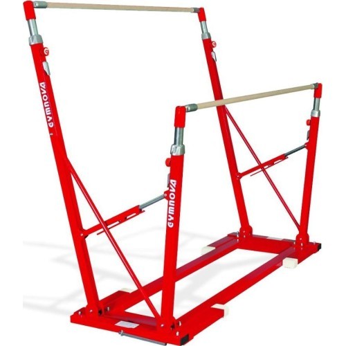 COMPACT ASYMMETRIC BARS - FOLDING FEET - WITH TRANSPORT TROLLEYS