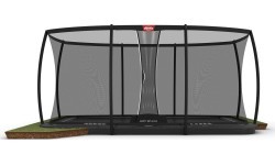 BERG Ultim Elite FlatGround 500 batutas, pilkas + apsauginis tinklas DLX XL