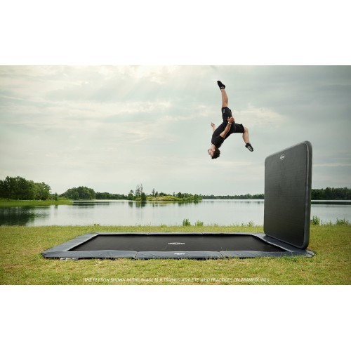 Встраиваемый батут BERG Sports Ultim Elite FlatGround 500, серый + AeroWall