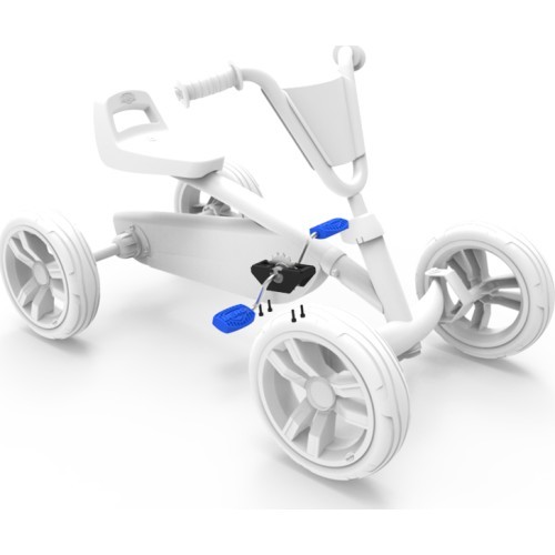Buzzy – alkūninis velenas su pedalais, mėlynas