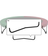 Elite+ W-Leg T-Series 380 (12,5 ft) kojelė batutui, juoda