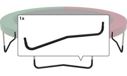 Ножка для батута Elite+ W-Leg T-Series 380 (12,5 ft), чёрная