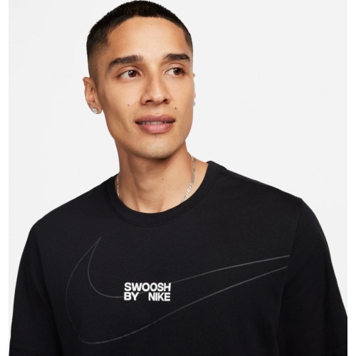 Nike Men's T-Shirt NSW Tee 6Mo Swoosh Black FQ3785 010