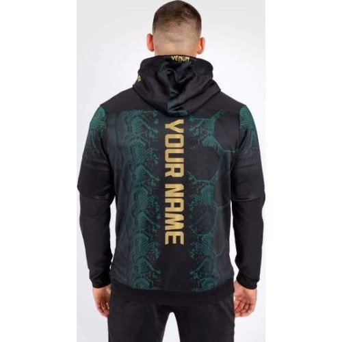 Толстовка UFC Adrenaline by Venum Personalized Authentic Fight Night Men's Walkout Hoodie - Emerald Edition - Green/Bla