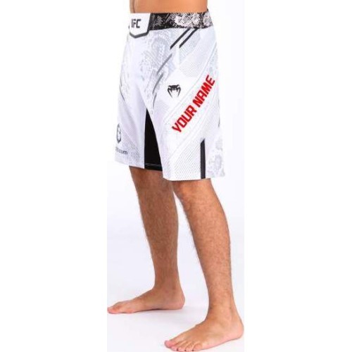 UFC Adrenaline by Venum Personalized Authentic Fight Night Men's Fight Short - Long Fit - White