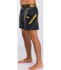 "UFC Adrenaline by Venum" personalizuoti autentiški "Fight Night" vyriški koviniai šortai - trumpo kirpimo - juodi/auksiniai