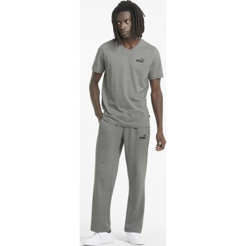 Спортивные брюки мужские Puma Ess Logo Pants Tr серые 586720 03