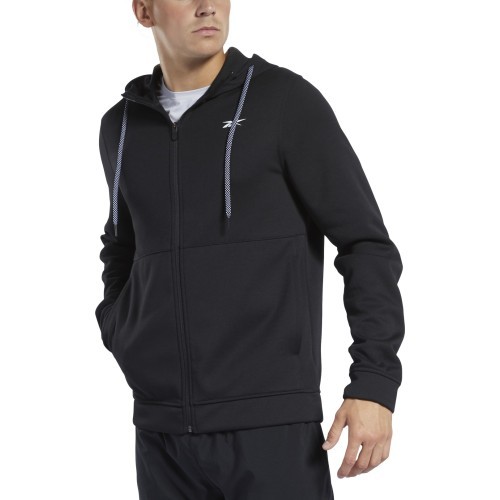 Reebok Wor Dbl Kn Fz Hood Zip Hoodie Black FK6236