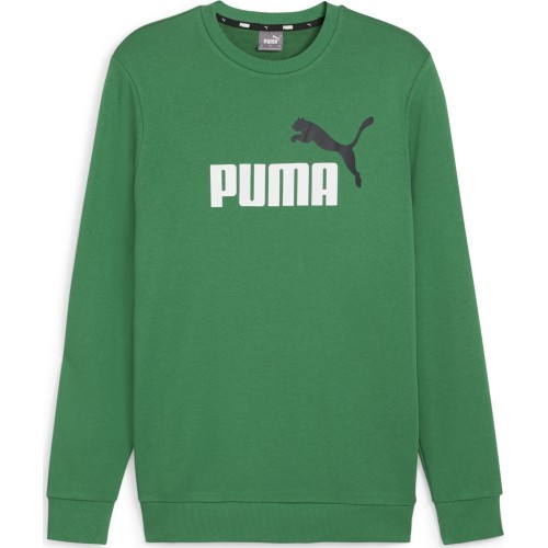 Мужской свитшот Puma Ess+ 2 Col Big Logo зелёный 586763 86