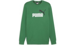 Мужской свитшот Puma Ess+ 2 Col Big Logo зелёный 586763 86