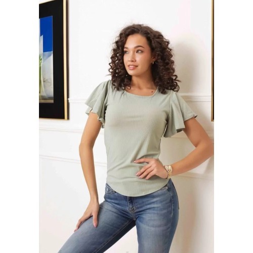 Glo Story women's blouse, green WPO 4440-4