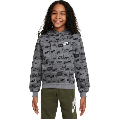 Nike Sweatshirt for Teens K NSW Club FT Hdy AOP Grey FN8741 084