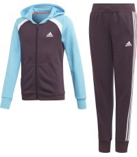 Adidas G Hood Cot Ts1 Girls' Tracksuit Purple Blue GE0711