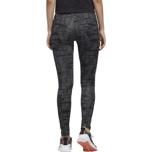 Женские леггинсы Adidas W E Aop Tig серо-чёрные FL0162