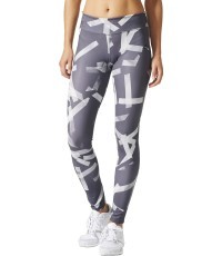 Adidas Tamprės D2m Tights Long Printed Grey