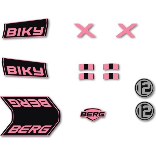 Biky lipdukų rinkinys Retro Pink