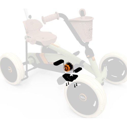 Buzzy 2-in-1 alkūninis velenas su pedalais, Retro Green