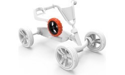 Wheel 9x2 Cross - Black/Orange Rear Left